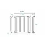 Lionelo ajtórács fém Truus Led 75-105 cm fehér