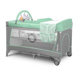 Lionelo Flower multifunkciós utazóágy - Turquoise manó palota