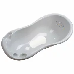   MALTEX Babakád Zebra 100 cm leeresztö dugóval és csúszásmentes alátéttel - grey
