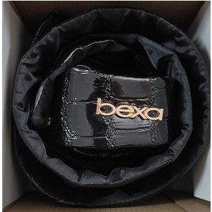 Bexa Glamour kiegészítő szett - fekete krokodil bőr hatású