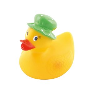 Canpol Babies Sípoló, nyomkodható fürdőkacsa - Zöld kalapos