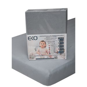 EKO Vízálló gumis lepedö Jersey szürke 120x60 cm