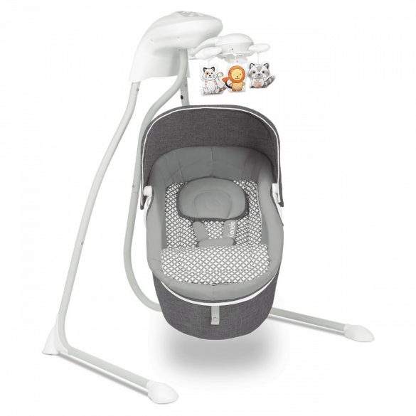 Lionelo Henny 2in1 hinta és pihenőszék - grey stone manó palota