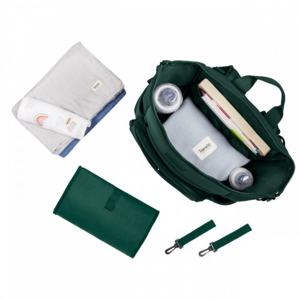 Lionelo Cube pelenkázó táska - zöld manó palota