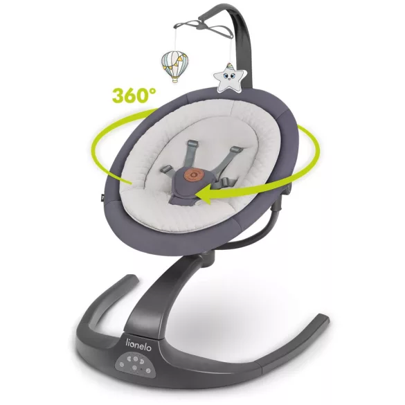 Lionelo Rina 360° elektromos pihenőszék és hinta - grey concrete manó palota