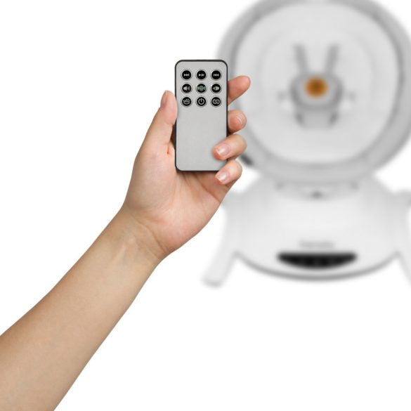 Lionelo Bella 4in1 szett 360° elektromos bölcső, ringató, pihenőszék és hinta - Grey Concerte manó p