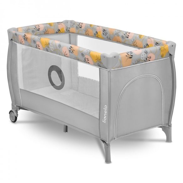 Lionelo Stefi Plus kétszintes utazóágy - Pink Yellow manó palota