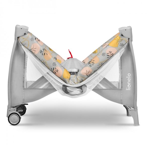 Lionelo Stefi Plus kétszintes utazóágy - Pink Yellow manó palota