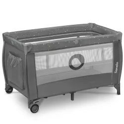 Lionelo Stefi Plus kétszintes utazóágy - Grey Multicolor manó palota