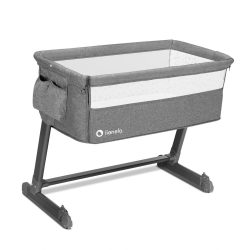 Lionelo Theo 2in1 babaöböl és babaágy - Grey Stone Natural manó palota