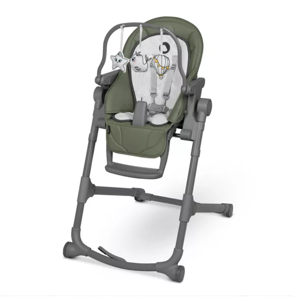 Lionelo Cora Plus 2in1 etetőszék és pihenőszék - Green Olive manó palota