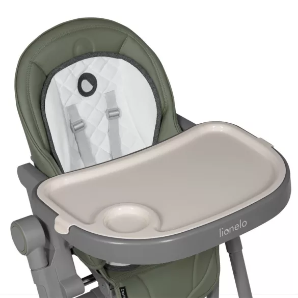 Lionelo Cora Plus 2in1 etetőszék és pihenőszék - Green Olive manó palota