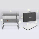 Lionelo babaöböl bölcsõ babaágy Aurora 3in1  szürke concrete