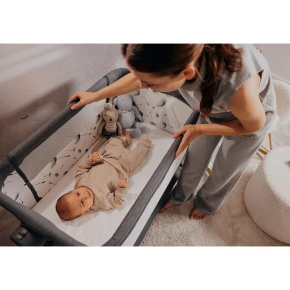 Lionelo Leonie Plus 3az1-ben babaágy, bölcső és babaöböl - Grey Stone