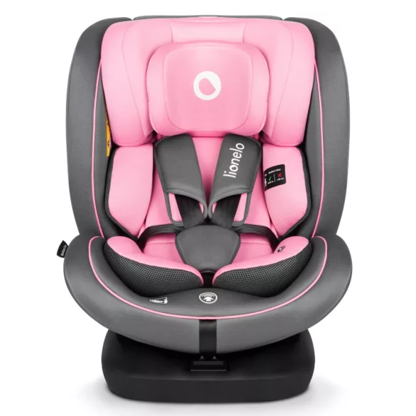 Lionelo gyerekülés Bastiaan i-Size Isofix 360 fok 40-150 cm pink-szürke
