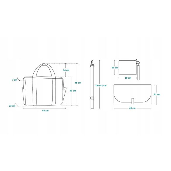 Lionelo Ida pelenkázó táska - Black Onyx