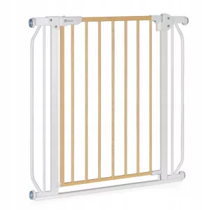 Lionelo Truus Slim biztonsági ajtórács - White Natural (75-105 cm) 2 db toldóval!