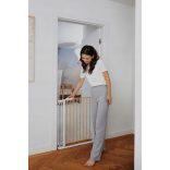 Lionelo Truus Slim biztonsági ajtórács - White Natural (75-105 cm) 2 db toldóval!