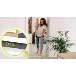 Lionelo Truus Slim biztonsági ajtórács - Grey Graphite (75-105 cm) 2 db toldóval!