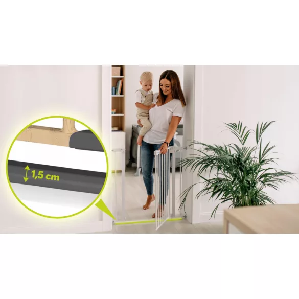 Lionelo Truus Slim biztonsági ajtórács - Grey Graphite (75-105 cm) 2 db toldóval!