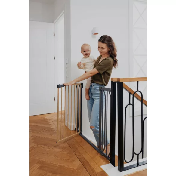 Lionelo Truus Slim biztonsági ajtórács - Grey Graphite (75-105 cm) 2 db toldóval!