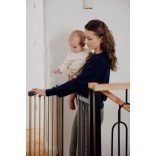 Lionelo Truus Slim biztonsági ajtórács - Carbon Natural (75-105 cm) 2 db toldóval!