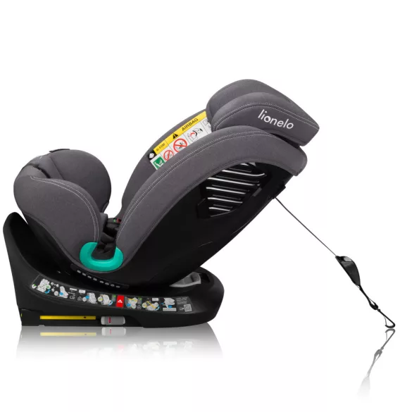 Lionelo Bastiaan One I-Size 360°-ban forgatható ISOFIX gyermekülés (40-150 cm) - Grey Stone