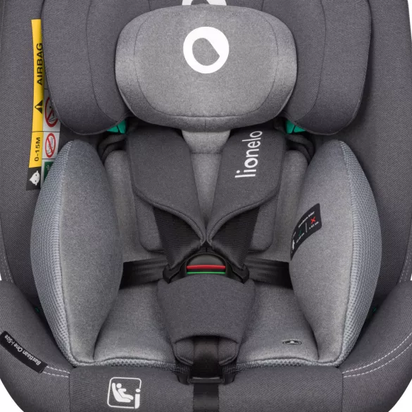 Lionelo Bastiaan One I-Size 360°-ban forgatható ISOFIX gyermekülés (40-150 cm) - Grey Stone
