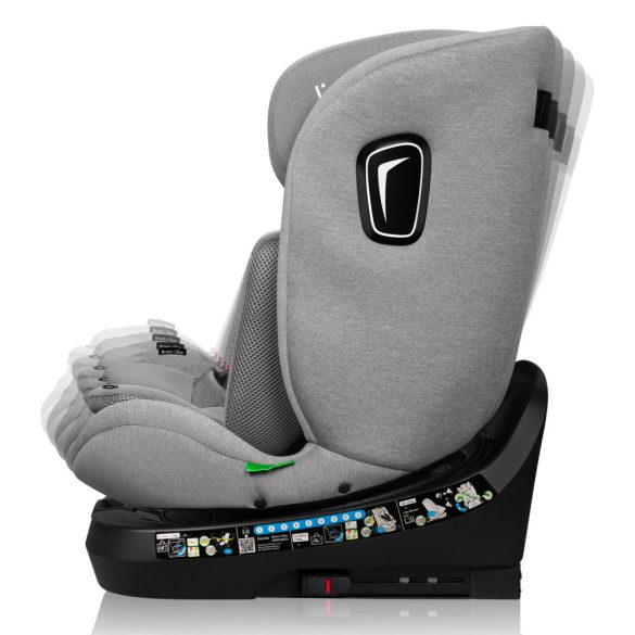 Lionelo Brave I-Size 360°-ban forgatható ISOFIX gyermekülés (40-150 cm) - Grey Stone