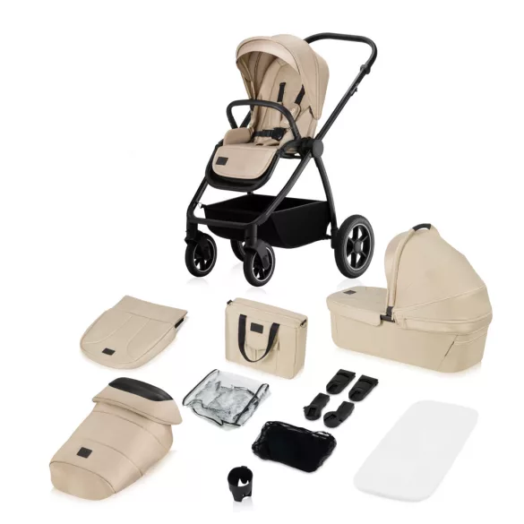 Lionelo Meril 2in1 multifunkciós babakocsi - Beige Sand