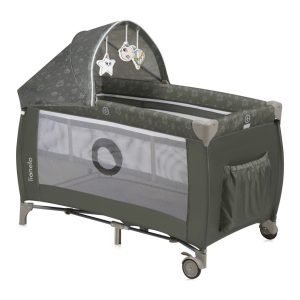 Lionelo Sven Plus multifunkciós utazóágy - Beige Olive