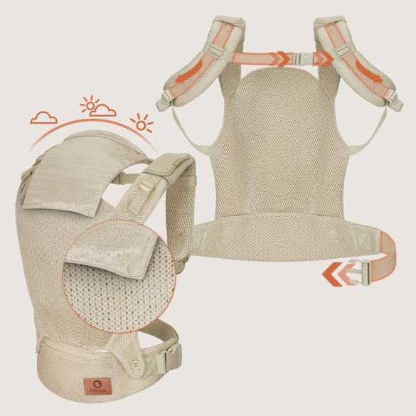 Lionelo Margareet Air csatos hordozó - Beige