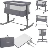 Lionelo Aurora 3in1 babaöböl, babaágy és bölcső -  Beige Taupe