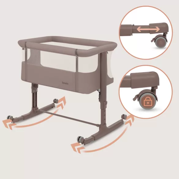 Lionelo Aurora 3in1 babaöböl, babaágy és bölcső -  Beige Taupe