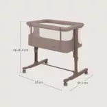 Lionelo Aurora 3in1 babaöböl, babaágy és bölcső -  Beige Taupe
