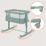 Lionelo Aurora 3in1 babaöböl, babaágy és bölcső -  Green Sage