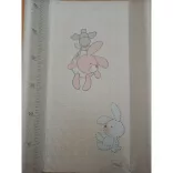 Ceba pelenkázó lap merev 2 oldalú 50x70cm COMFORT nyuszi szürke