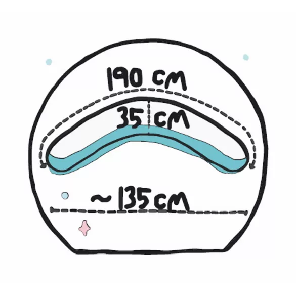 Ceba szoptatós párna multi jersey PHYSIO  Csillag szürke