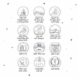 Ceba szoptatós párna multi jersey PHYSIO  Csillag szürke