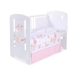   BabyLion Prémium 3 részes ágyneműhuzat szett - Rózsaszín - nyuszi és barátai