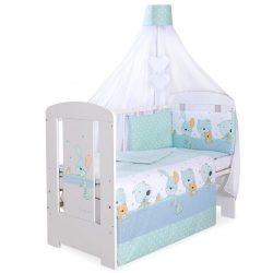   BabyLion Prémium 5 részes ágyneműhuzat szett - Kék macik