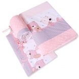 BabyLion Prémium 5 részes ágyneműhuzat szett - Rózsaszín macik