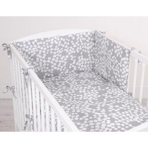 BabyLion Prémium 3 részes ágyneműhuzat szett - Szürke buborékok