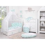 BabyLion Prémium 5 részes ágyneműhuzat szett - Menta Láma