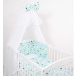 BabyLion Prémium 5 részes ágyneműhuzat szett - Menta Láma