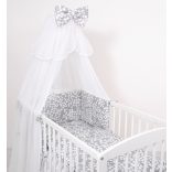 BabyLion Prémium 5 részes ágyneműhuzat szett - Szürke buborékok