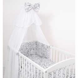   BabyLion Prémium 5 részes ágyneműhuzat szett - Szürke buborékok