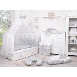 BabyLion Prémium 5 részes ágyneműhuzat szett - Szürke buborékok