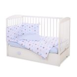 BabyLion Prémium 5 részes ágyneműhuzat szett - Kék csillagok