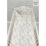 Pihe-Tex Ágynemû Pamut 3 részes 90x140 40x50cm Hõlégballonos maci zöld 683/Z